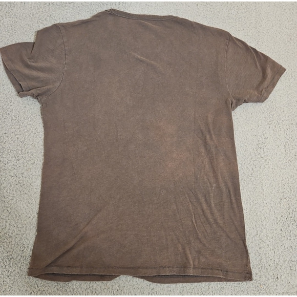 Johnny Cash Show T Shirt MEDIUM Brown Distressed - Picture 7 of 10